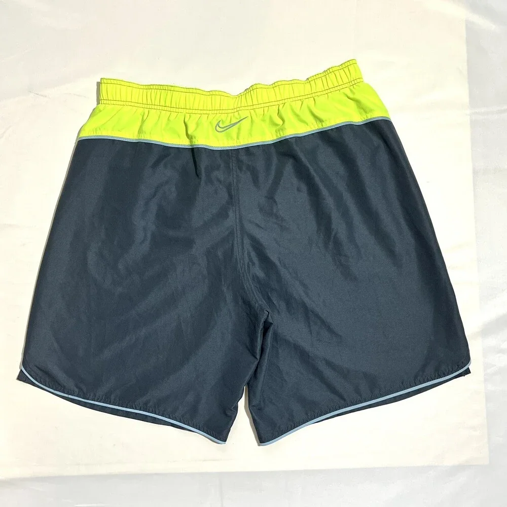 Nike Mens Core Color Surge Board Shorts Surf Swim Logo Trunks XL Pin Wheel 70s